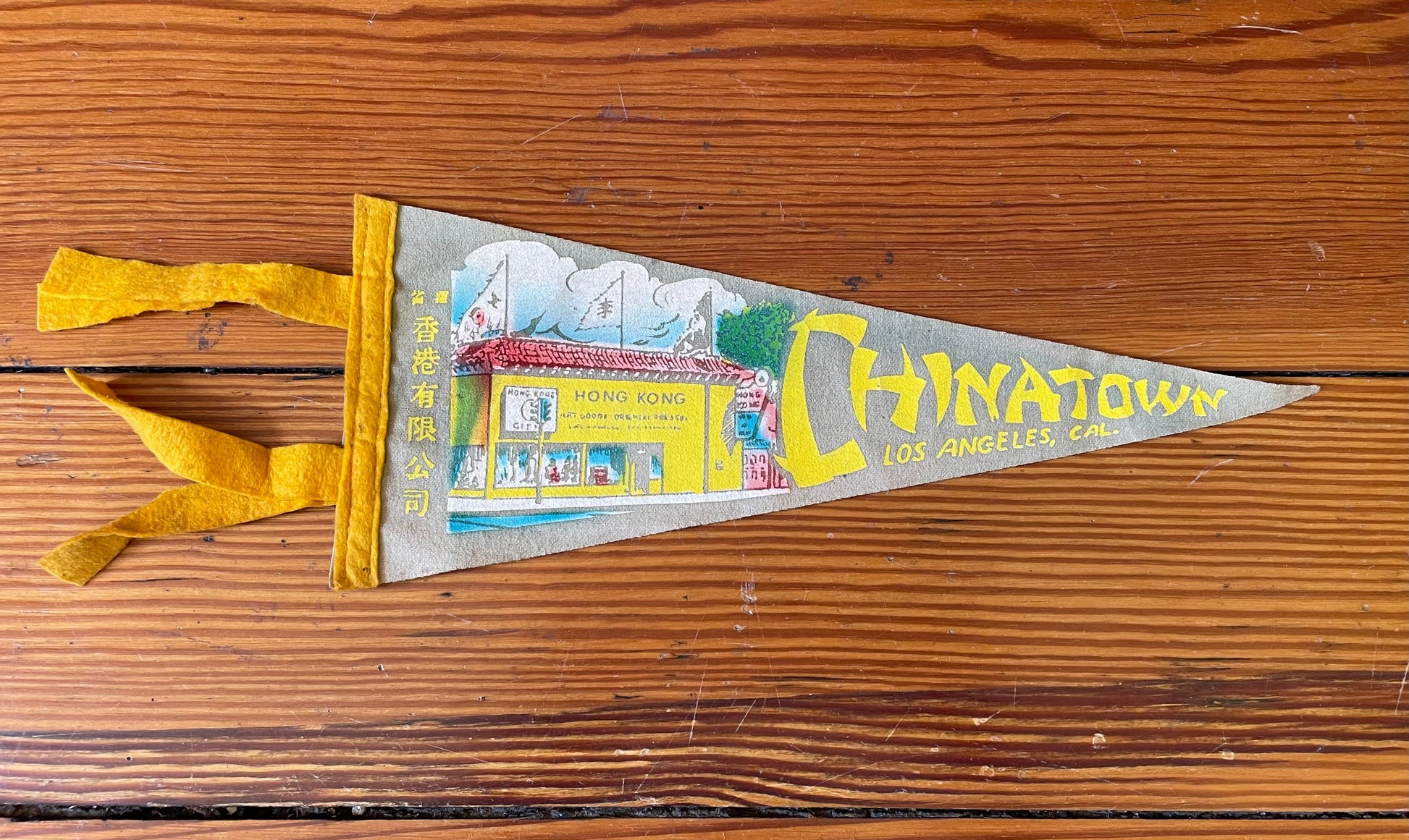 Vintage Mini Pennants-Vintage Finds > Home & Garden > Decor > Flag-Chinatown Los Angeles-Quinn's Mercantile