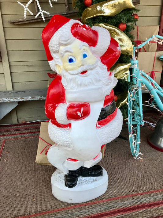 Vintage Waving Santa Blow Mold