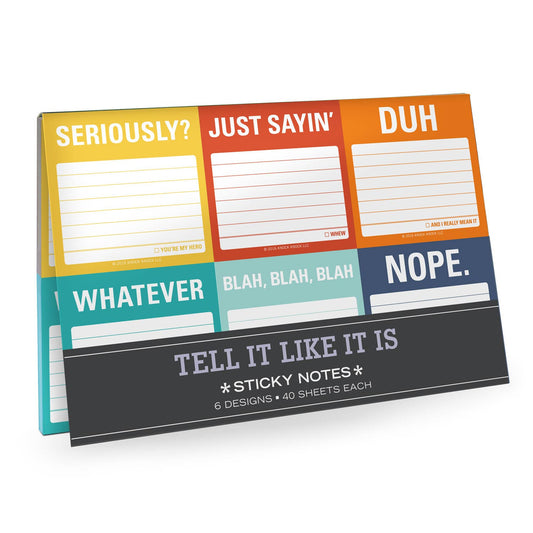 Tell It Like It Is Sticky Note Packet-Office Supplies > General Office Supplies > Paper Products > Notebooks & Notepads-Quinn's Mercantile