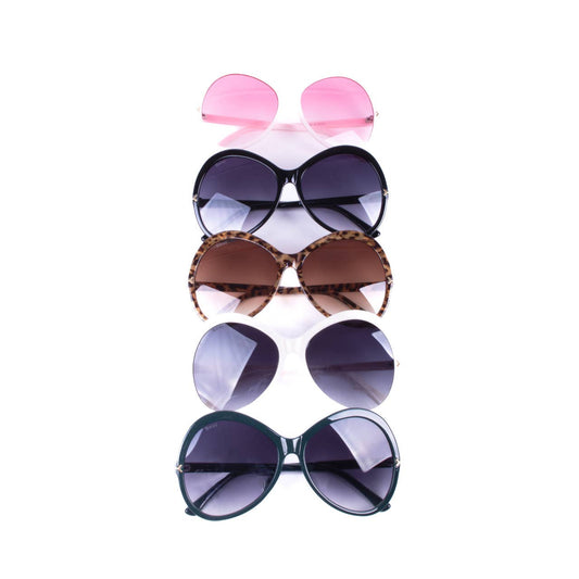Oversized Round Sunglasses-Apparel & Accessories > Clothing Accessories > Sunglasses-Black-Quinn's Mercantile