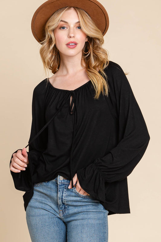 Long Sleeves Fashion Top-Apparel & Accessories > Clothing > Shirts & Tops-Small-Quinn's Mercantile