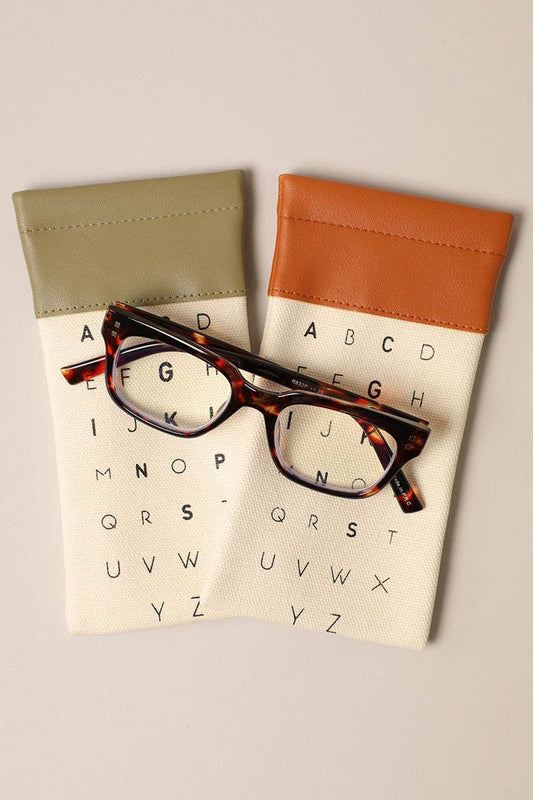 Alphabet Glasses Pouch-Apparel & Accessories > Clothing Accessories > Sunglasses-Green-Quinn's Mercantile