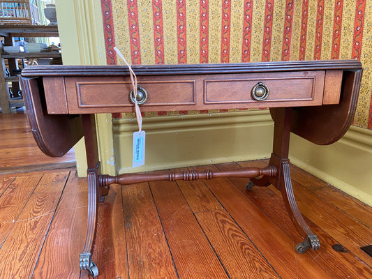 Vintage Side Table with Drop Leaf Sides