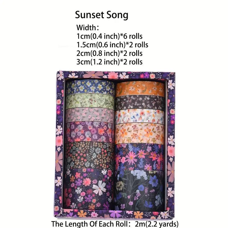 Sunset Song Washi Tape Roll-Arts & Entertainment > Hobbies & Creative Arts > Arts & Crafts > Art & Crafting Materials > Crafting Adhesives & Magnets > Decorative Tape-Quinn's Mercantile