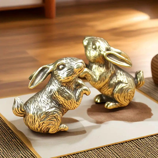 Brass Standing Rabbit Figurine-For the Home > Home & Garden > Decor > Figurines-Quinn's Mercantile