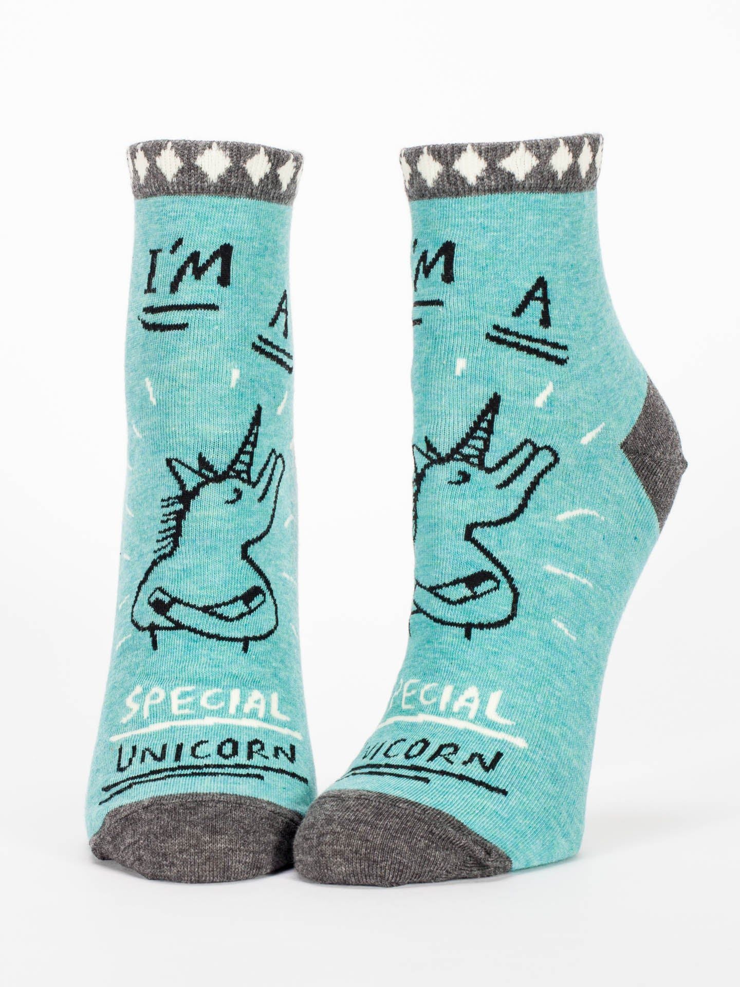 I'm A Special Unicorn Women's Ankle Socks-Apparel > Apparel & Accessories > Clothing > Underwear & Socks-Quinn's Mercantile