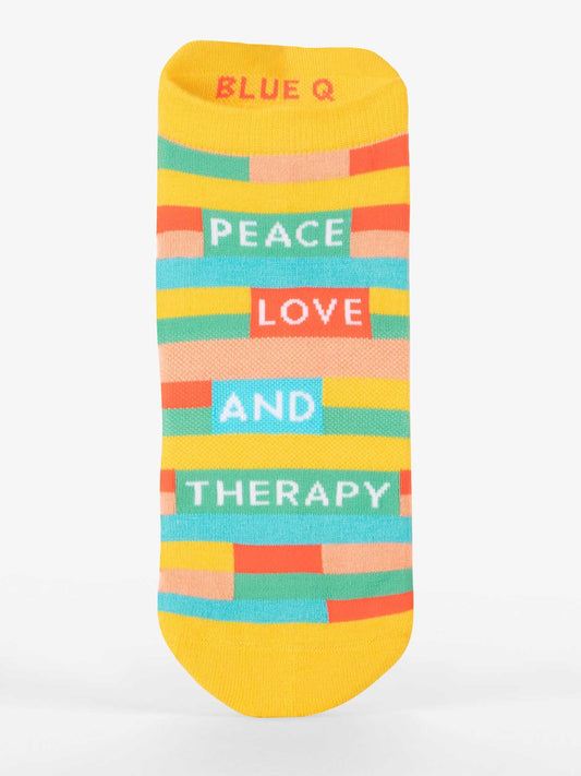 Peace Love & Therapy Sneaker Socks-Apparel > Apparel & Accessories > Clothing > Underwear & Socks-Quinn's Mercantile
