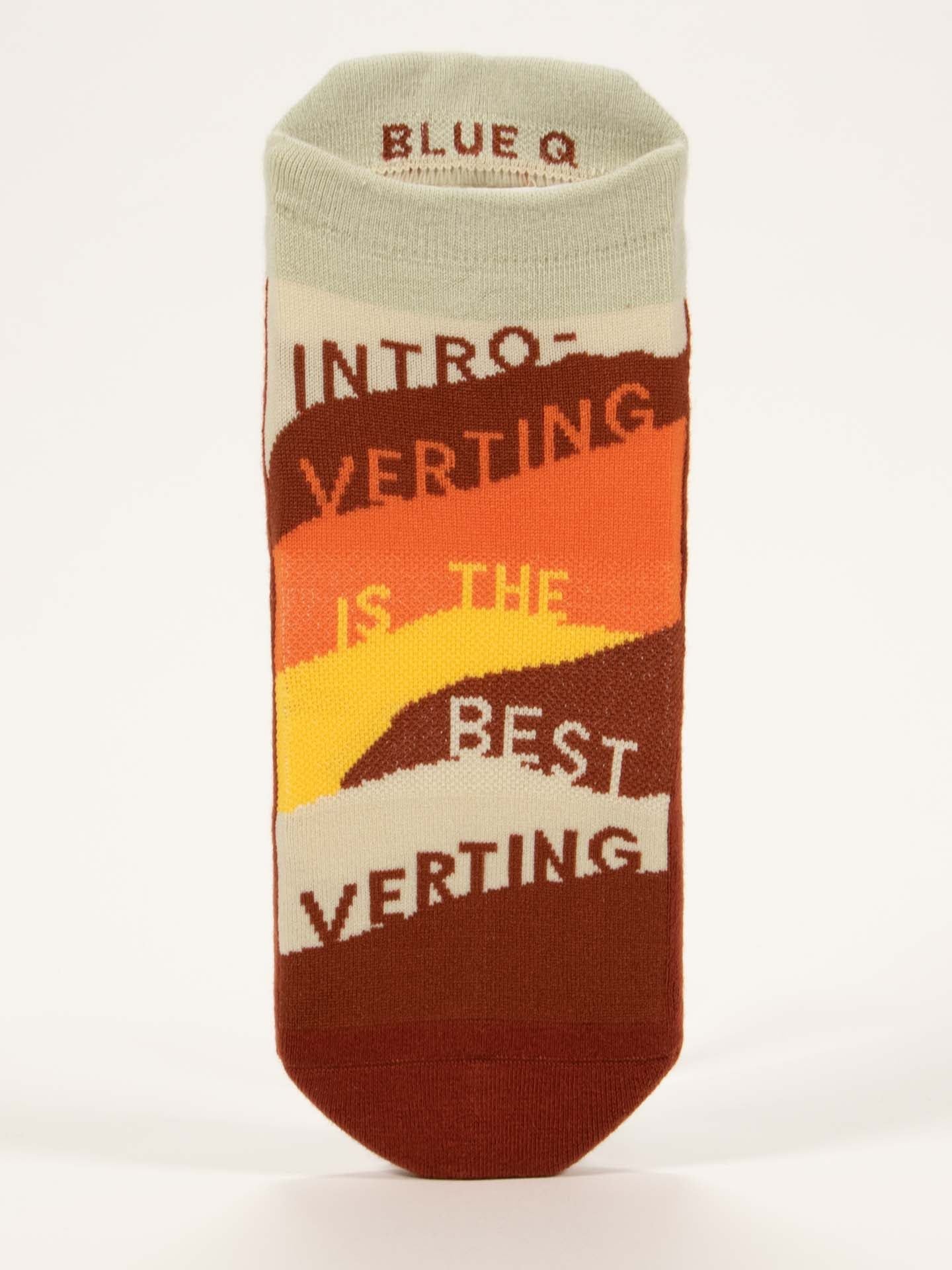 Introverting Is The Best Verting Sneaker Socks-Apparel > Apparel & Accessories > Clothing > Underwear & Socks-Quinn's Mercantile