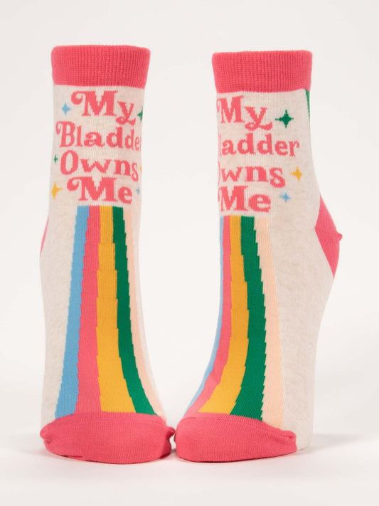 My Bladder Owns Me Women's Ankle Socks-Apparel > Apparel & Accessories > Clothing > Underwear & Socks-Quinn's Mercantile