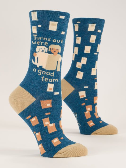 Turns Out We're A Good Team Crew Socks-Apparel > Apparel & Accessories > Clothing > Underwear & Socks-Quinn's Mercantile