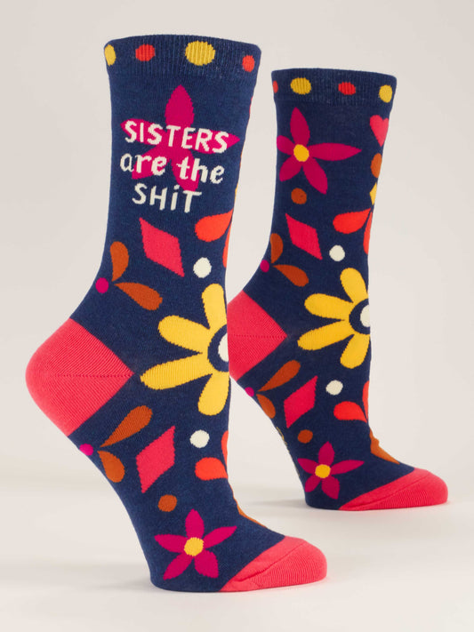 Sisters Are The Shit Crew Socks-Apparel > Apparel & Accessories > Clothing > Underwear & Socks-Quinn's Mercantile