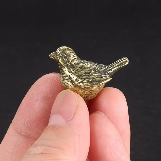 Copper Sparrow Mini Figurine-For the Home > Home & Garden > Decor > Figurines-Quinn's Mercantile