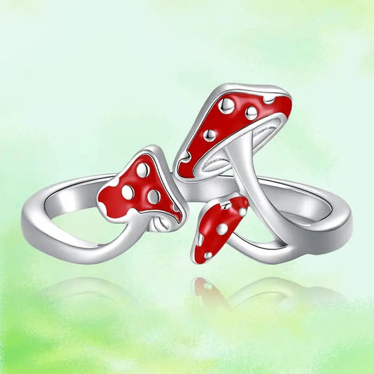 Red Mushroom Ring-Jewelry > Apparel & Accessories > Jewelry > Rings-Quinn's Mercantile