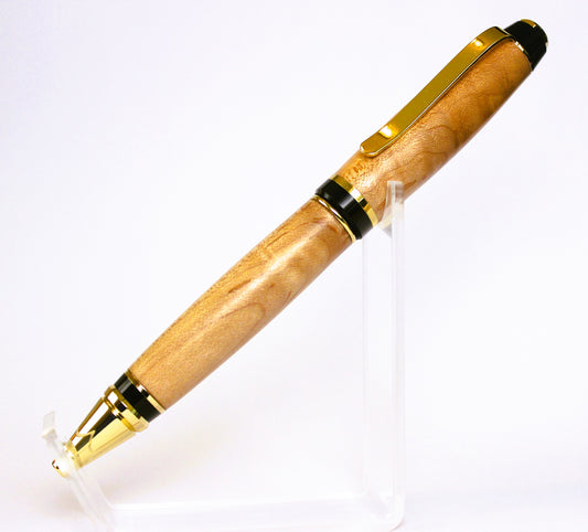 Twist Ballpoint Gold Black and Maple Pen-Home Office > Office Supplies > Office Instruments > Writing & Drawing Instruments > Pens & Pencils-Quinn's Mercantile