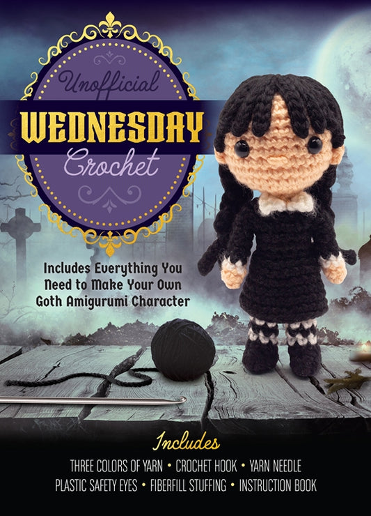 Unofficial Wednesday Addams Crochet-Arts & Entertainment > Hobbies & Creative Arts > Arts & Crafts > Art & Craft Kits-Quinn's Mercantile