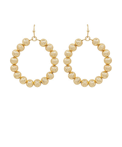 Satin Ball Round Earring-Jewelry > Apparel & Accessories > Jewelry > Earrings-Quinn's Mercantile