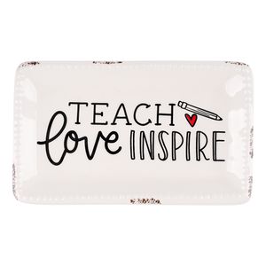 Teach Love Inspire Trinket Tray-Gift > Home & Garden > Decor > Decorative Trays-Quinn's Mercantile