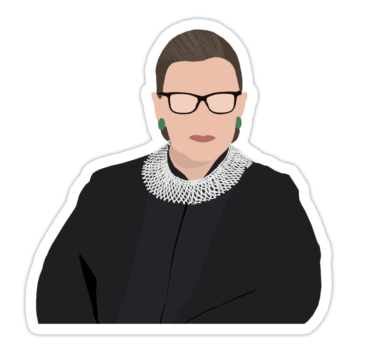 Ruth Bader Ginsburg Sticker-Decorative Stickers > Arts & Entertainment > Hobbies & Creative Arts > Arts & Crafts > Art & Crafting Materials > Embellishments & Trims > Decorative Stickers-Quinn's Mercantile