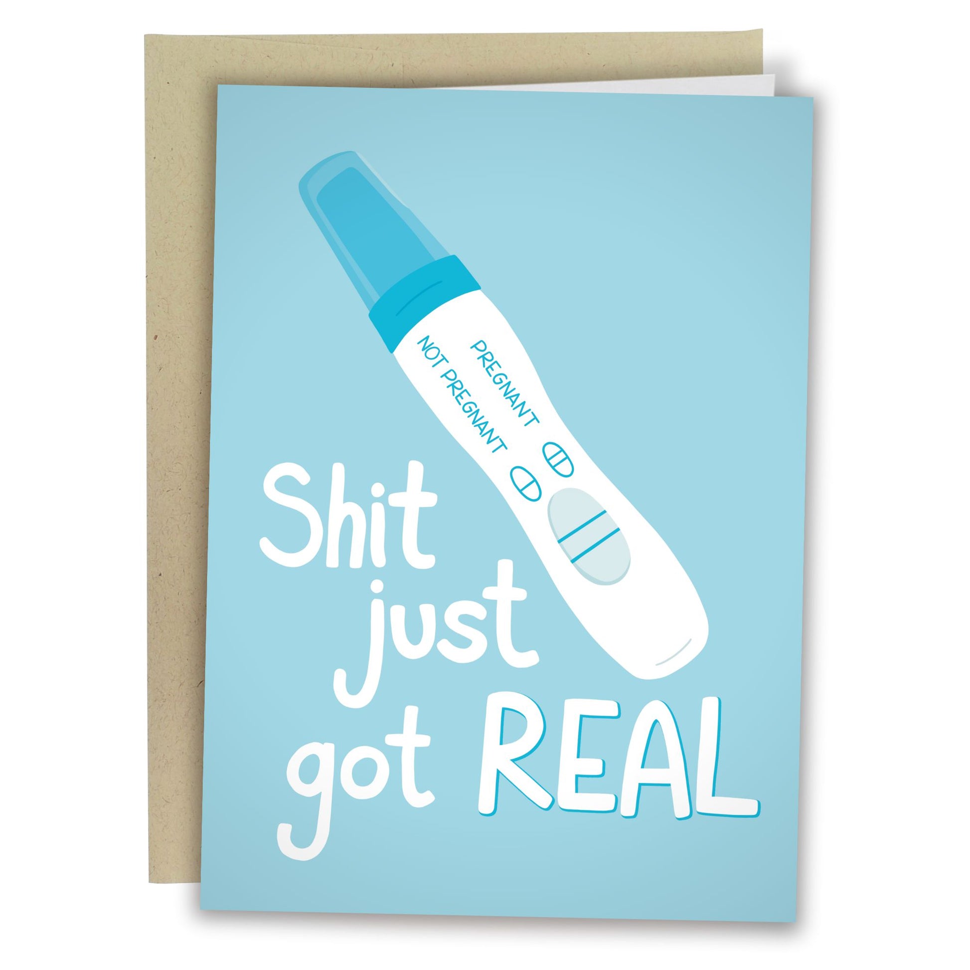 Shit Just Got Real Greeting Card-stationery > Arts & Entertainment > Party & Celebration > Gift Giving > Greeting & Note Cards-Quinn's Mercantile