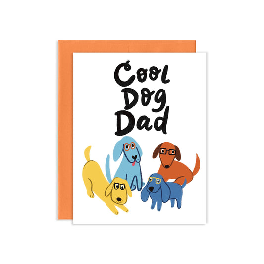 Cool Dog Dad Greeting Card-Greeting and Notecards > Gifts > Arts & Entertainment > Party & Celebration > Gift Giving > Greeting & Note Cards-Quinn's Mercantile