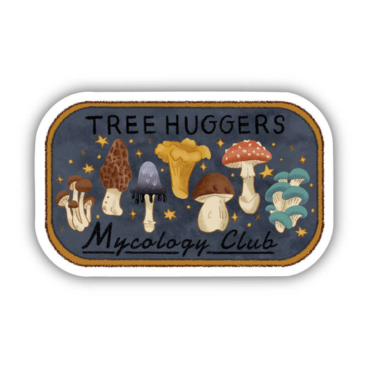 Tree Huggers Mycology Club Sticker-Decorative Stickers > Arts & Entertainment > Hobbies & Creative Arts > Arts & Crafts > Art & Crafting Materials > Embellishments & Trims > Decorative Stickers-Quinn's Mercantile
