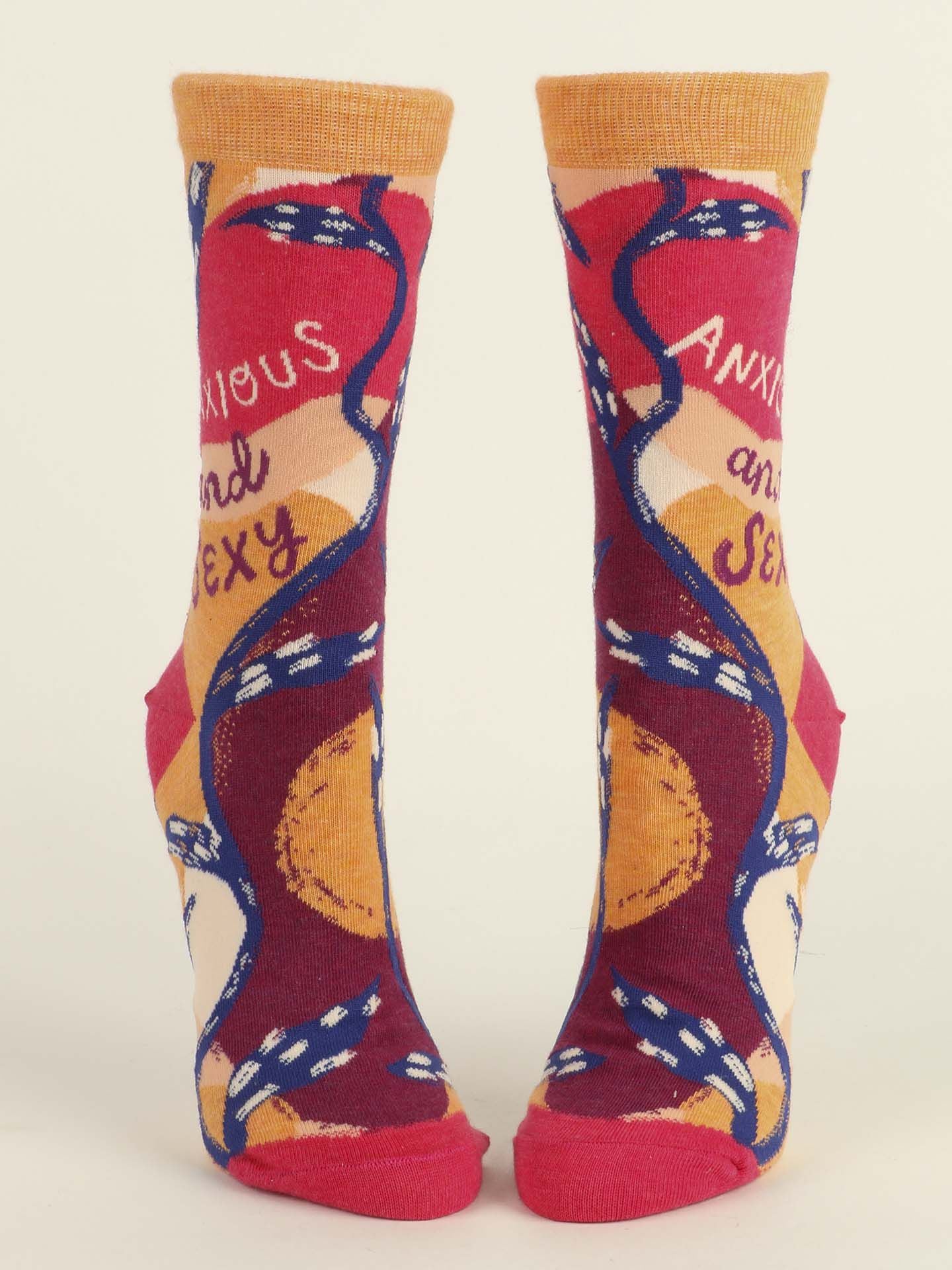 Anxious and Sexy Women's Crew Socks-Apparel > Apparel & Accessories > Clothing > Underwear & Socks-Quinn's Mercantile
