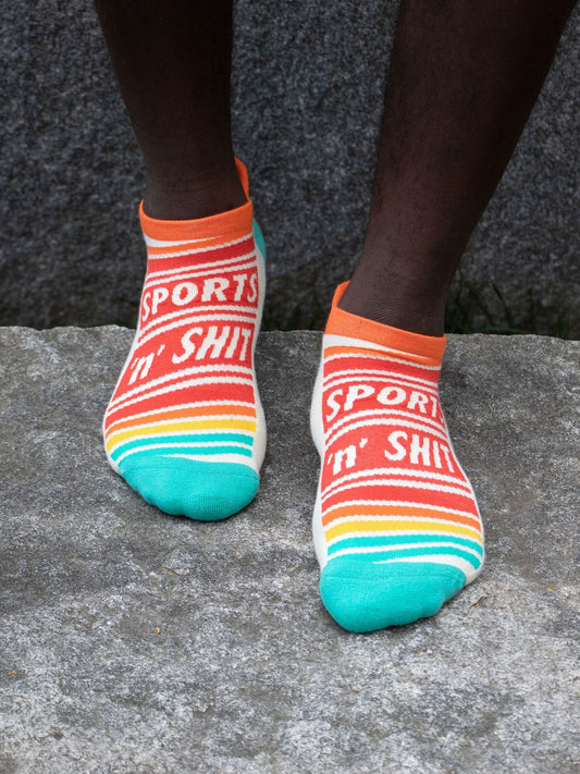 Sports 'N' Shit Sneaker Socks-Apparel > Apparel & Accessories > Clothing > Underwear & Socks-Quinn's Mercantile