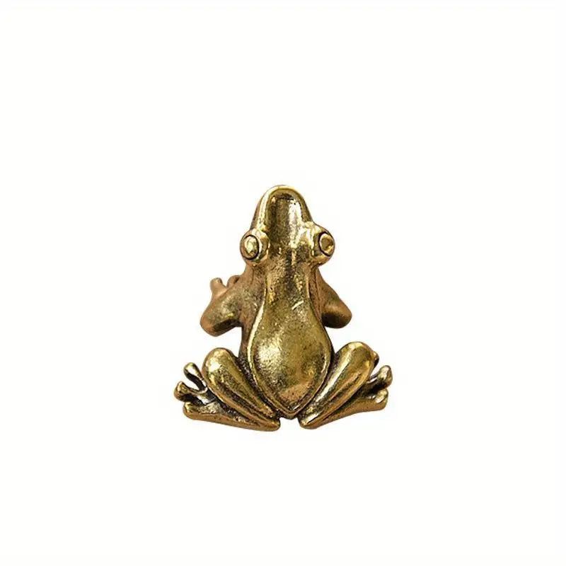 Copper Frog Mini Figurine