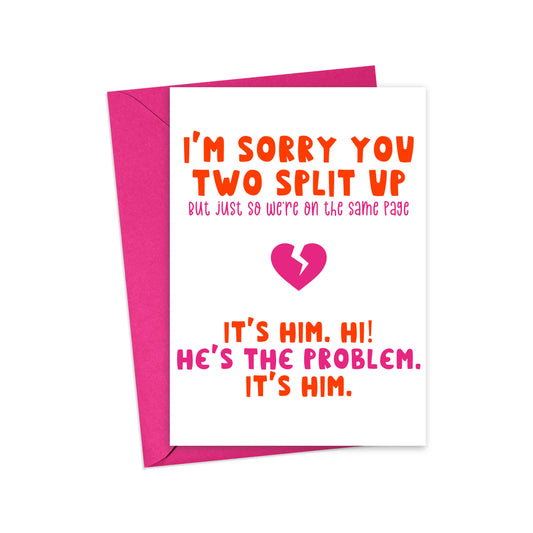 Funny Breakup Greeting Card-greeting cards > Arts & Entertainment > Party & Celebration > Gift Giving > Greeting & Note Cards-Quinn's Mercantile