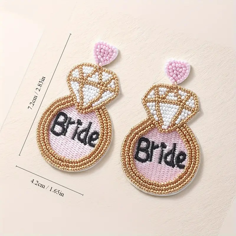 Bride Beaded Earrings-Jewelry > Apparel & Accessories > Jewelry > Earrings-Quinn's Mercantile