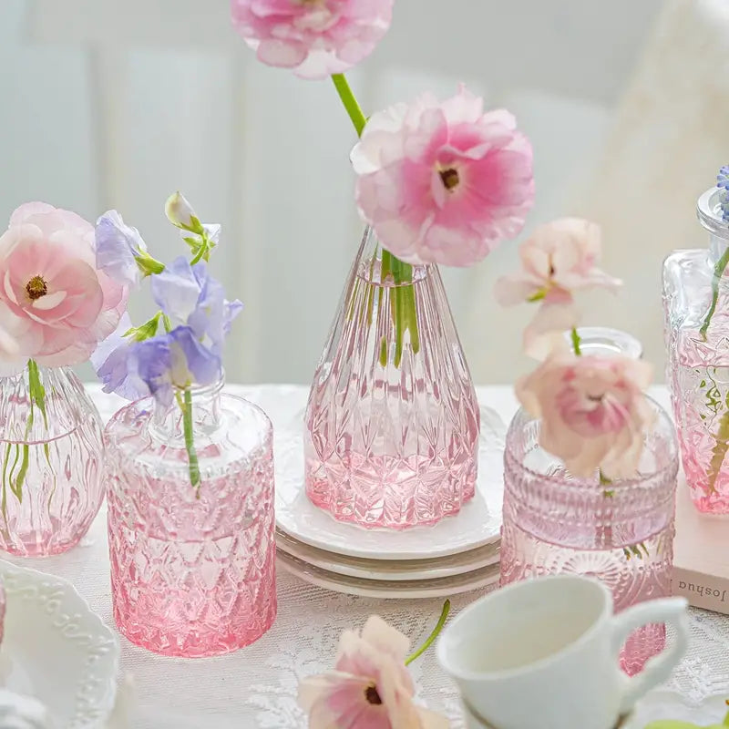 Pink Mini Glass Vase-For the Home > Home & Garden > Decor > Vases-Quinn's Mercantile