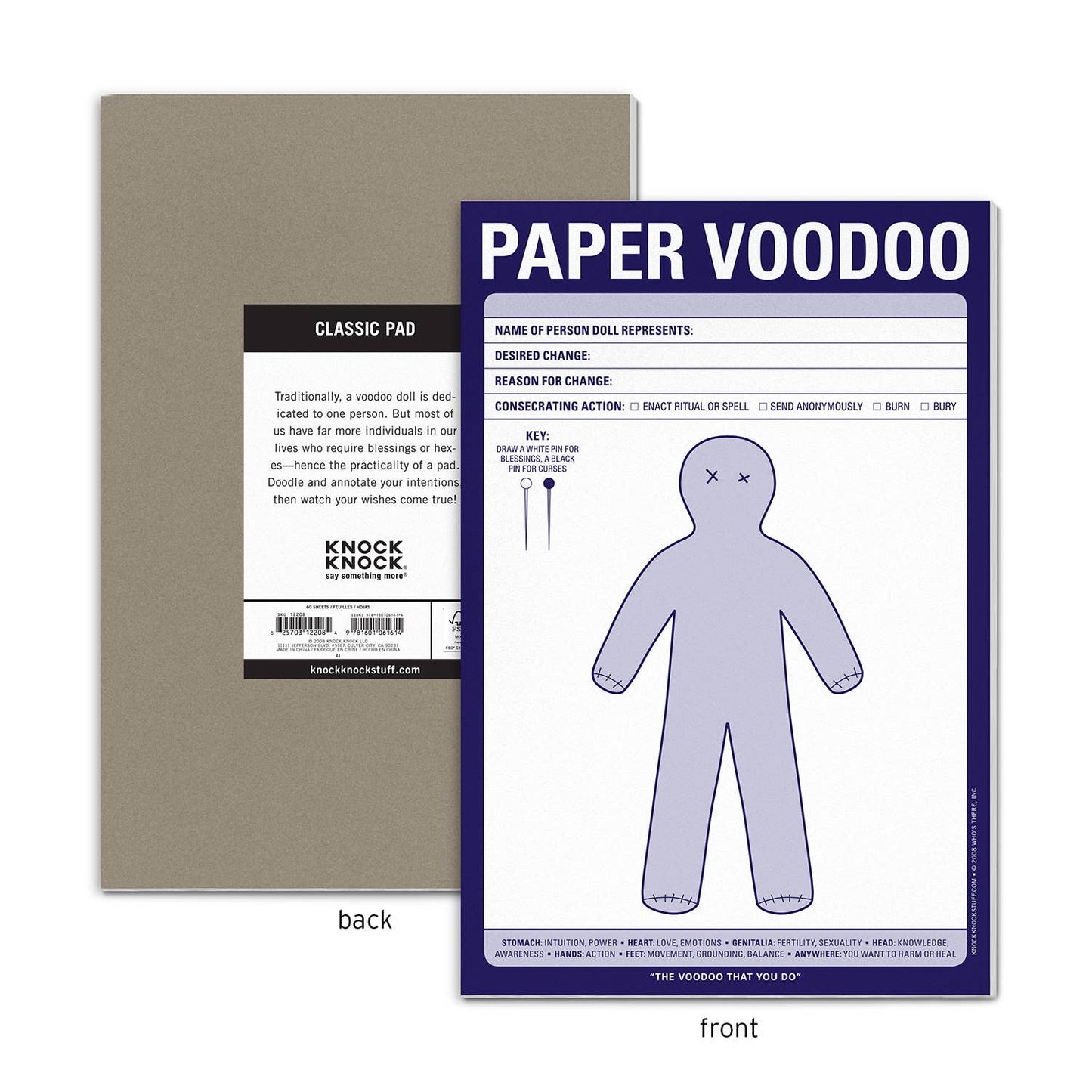 Paper Voodoo Pad-Office Supplies > General Office Supplies > Paper Products > Notebooks & Notepads-Quinn's Mercantile