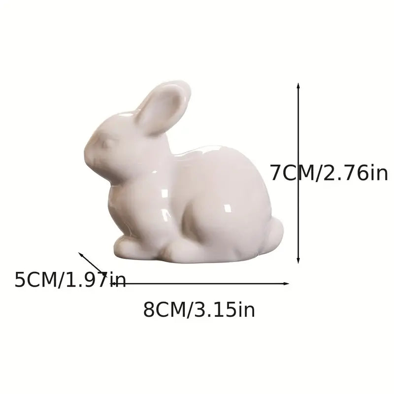 Ceramic Rabbit Figurine-Home Decor > Home & Garden > Decor > Figurines-Quinn's Mercantile