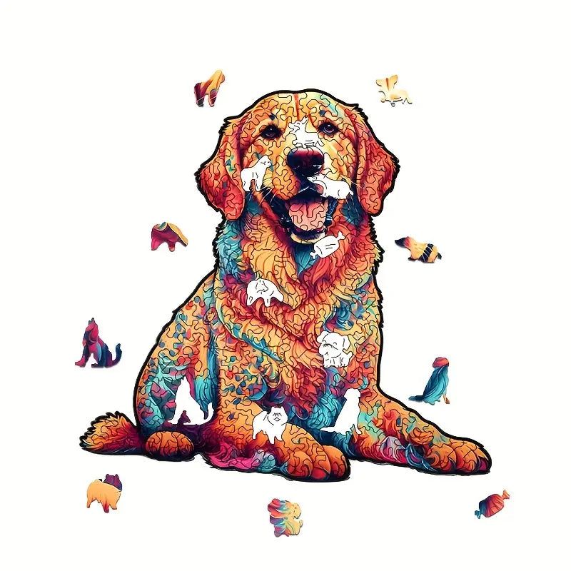Golden Retriever Wooden Puzzle-Games and Puzzles > Toys & Games > Puzzles > Jigsaw Puzzles-Quinn's Mercantile
