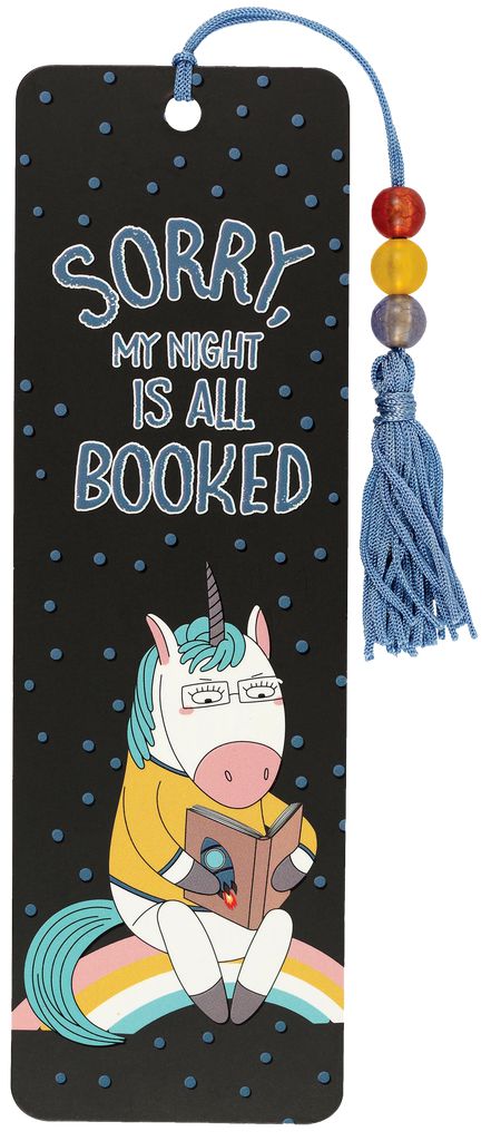 Sorry, My Night Is All Booked Beaded Bookmark-Office Supplies > Book Accessories > Bookmarks-Quinn's Mercantile