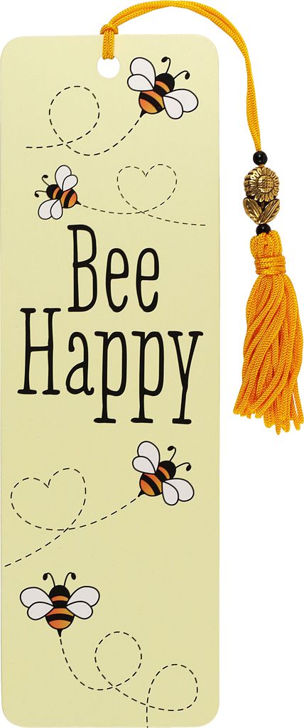 Bee Happy Beaded Bookmark-Book Accessories > Bookmarks-Quinn's Mercantile