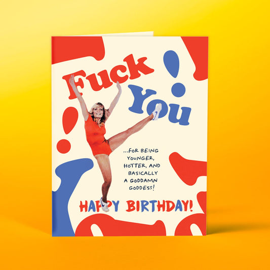 Fuck You Girl Greeting Card-greeting cards > Arts & Entertainment > Party & Celebration > Gift Giving > Greeting & Note Cards-Quinn's Mercantile