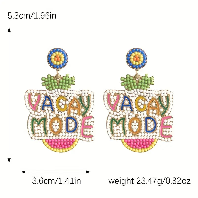 Vacay Mode Beaded Earrings-Jewelry > Apparel & Accessories > Jewelry > Earrings-Quinn's Mercantile