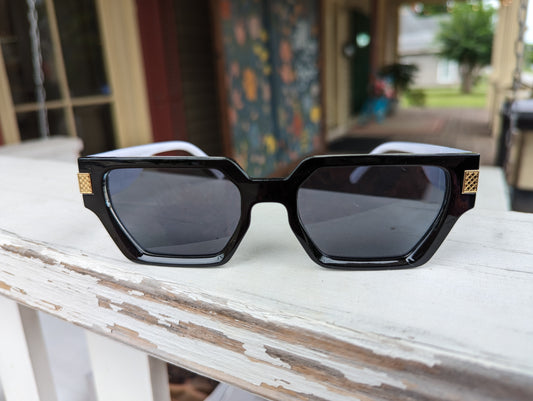 Black Sunglasses With White Arm-Apparel & Accessories > Clothing Accessories > Sunglasses-Quinn's Mercantile