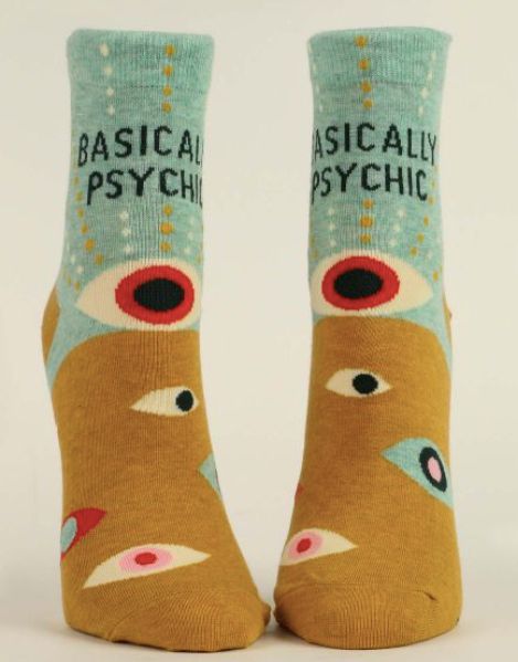 Basically Psychic Women's Ankle Socks-Apparel > Apparel & Accessories > Clothing > Underwear & Socks-Quinn's Mercantile