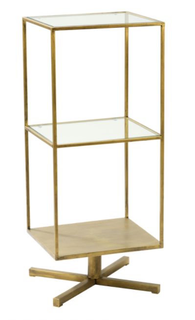 Brass Display Table-furniture > Furniture > Tables-Quinn's Mercantile