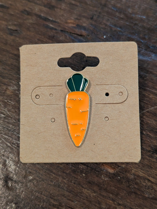 Carrot Enamel Pin-Apparel & Accessories > Jewelry > Brooches & Lapel Pins-Quinn's Mercantile