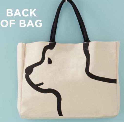 Dog Tote Bag-Furry Friends > Luggage & Bags > Shopping Totes-Pink Collar-Quinn's Mercantile