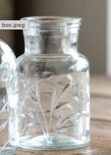 Etched Glass Vase-Gift-Quinn's Mercantile