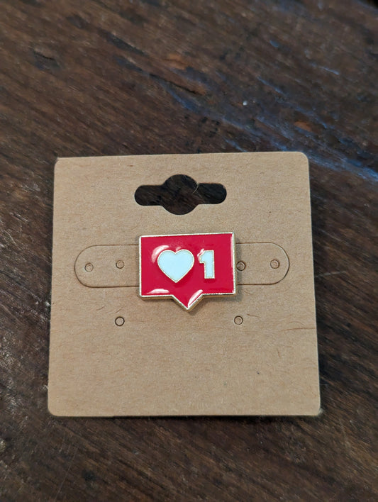 Heart Like Enamel Pin-Apparel & Accessories > Jewelry > Brooches & Lapel Pins-Quinn's Mercantile