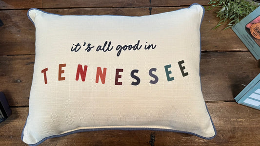 Tennessee Wiggle It's All Good Pillow-Home & Garden > Decor > Throw Pillows-Quinn's Mercantile