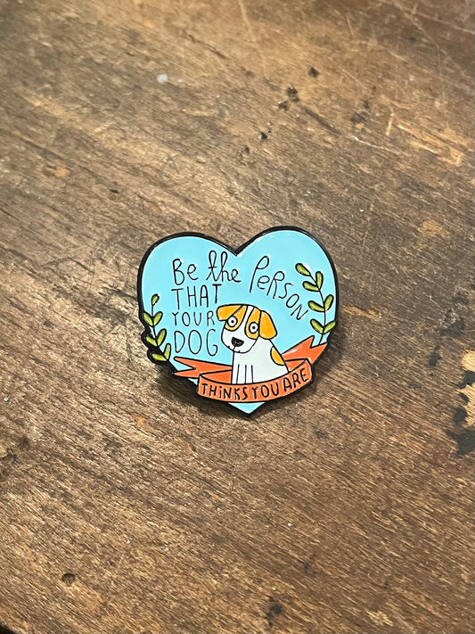 Enamel Dog Love Pin-Apparel & Accessories > Jewelry > Brooches & Lapel Pins-Quinn's Mercantile