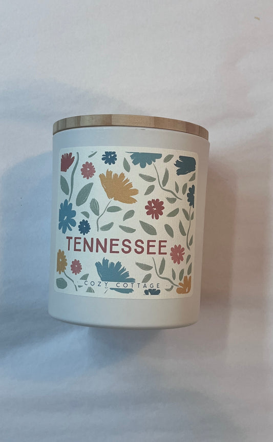 Tennessee Flower Pattern Candle-Candles > Home & Garden > Decor > Home Fragrances > Candles-Quinn's Mercantile