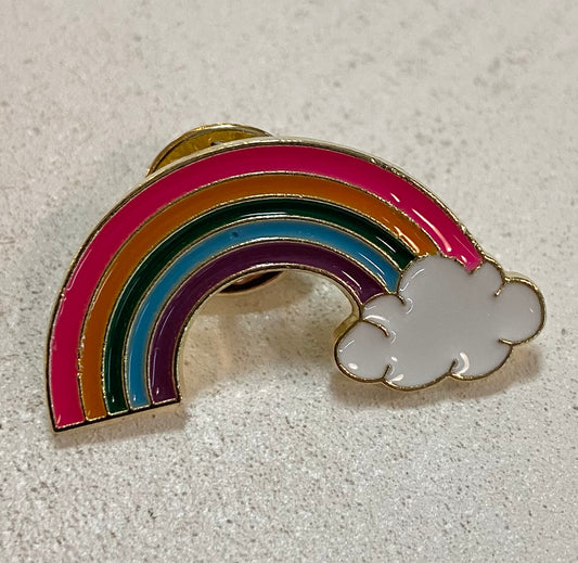 Rainbow Cloud Pin-Apparel & Accessories > Jewelry > Brooches & Lapel Pins-Quinn's Mercantile