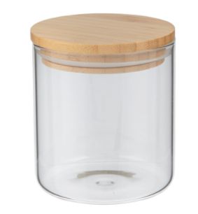Glass Jar with Wooden Lid-kitchen-Quinn's Mercantile